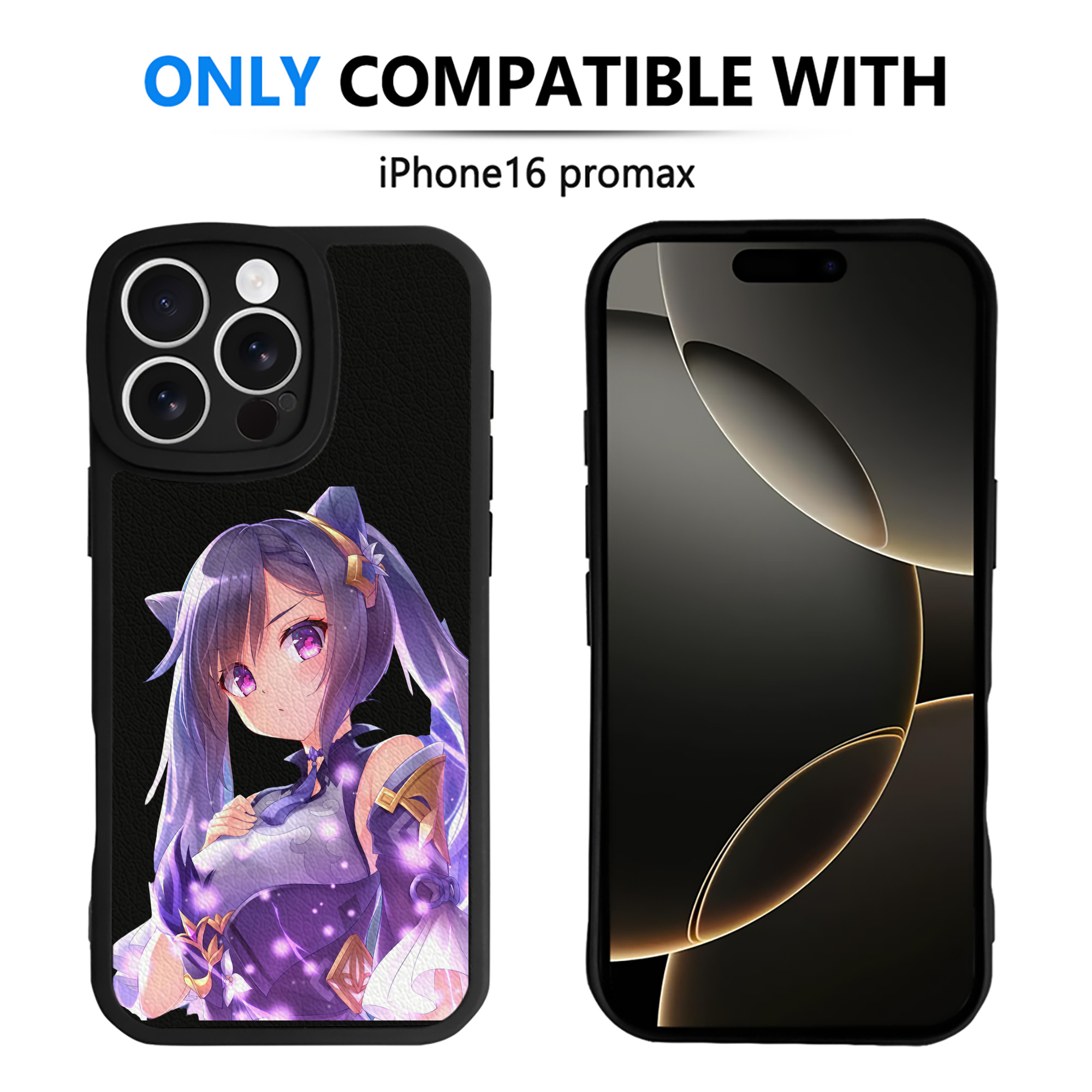 げんし神 刻晴 こくせい genshin Kokusei 【iPhone 16シリーズ対応】シリコンスマホケース（レザー調） 材質：シリコン